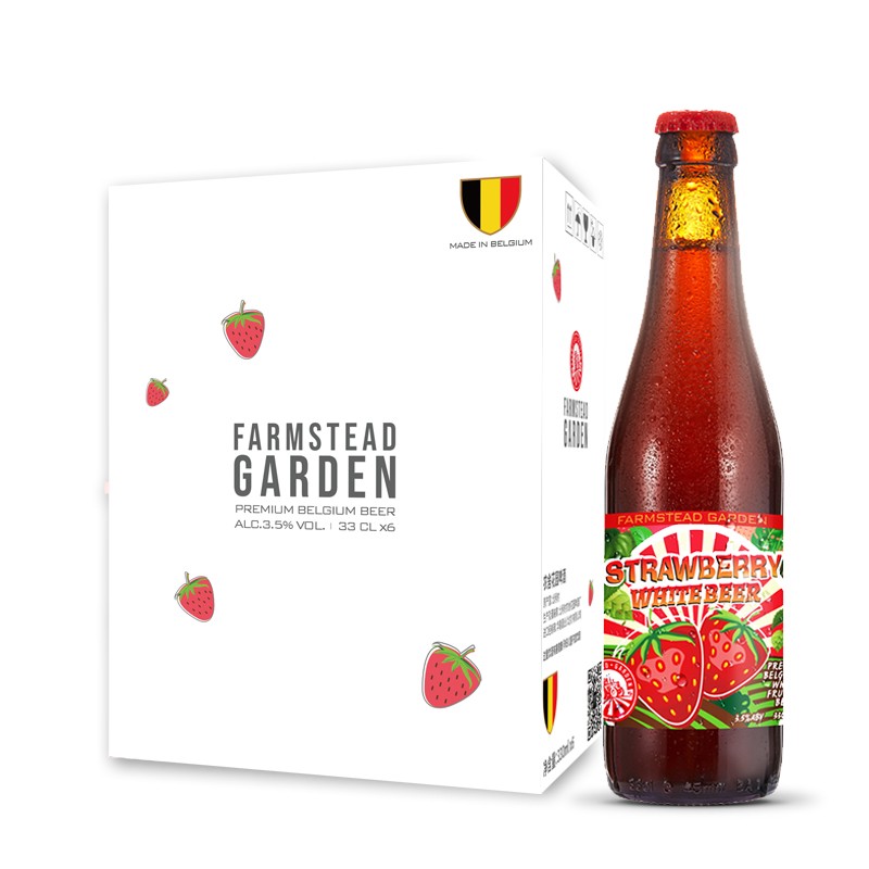 农舍花园草莓啤酒330ML*24瓶