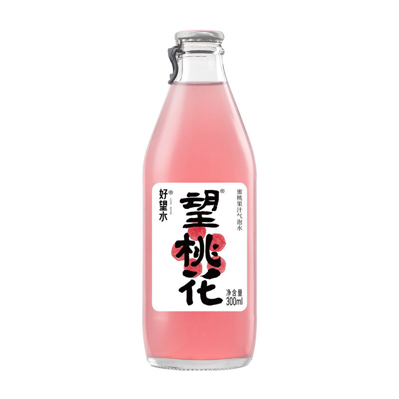 望桃花蜜桃果汁气泡水300ML*24瓶