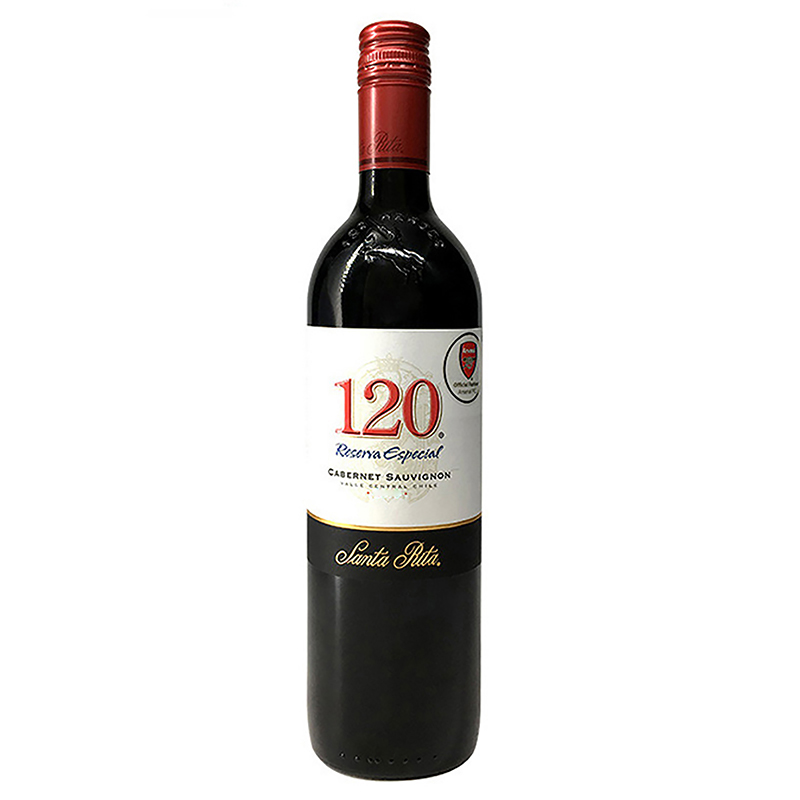圣丽塔120赤霞珠干红葡萄酒750ml*6瓶