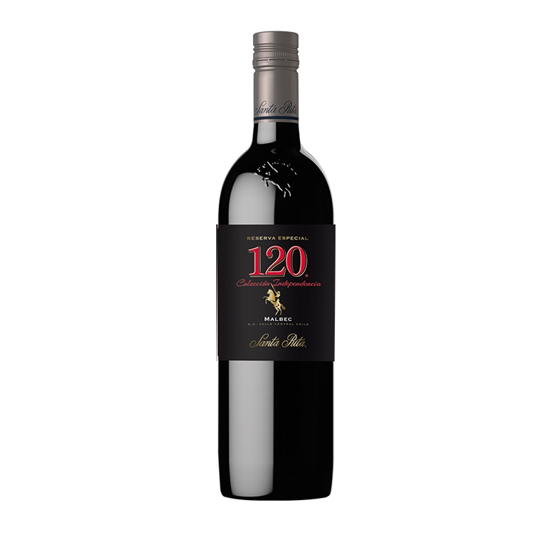 圣丽塔120（黑金）马尔贝克干红葡萄酒750ml*6瓶（中粮名庄）
